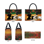 Personalised Rabbitohs Rugby ANZAC Day Leather Bag Last Post Poppy We Will Remember Them
