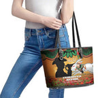 Personalised Rabbitohs Rugby ANZAC Day Leather Tote Bag Last Post Poppy We Will Remember Them
