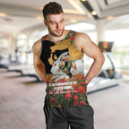 Personalised Rabbitohs Rugby ANZAC Day Men Tank Top Last Post Poppy We Will Remember Them