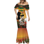 Personalised Rabbitohs Rugby ANZAC Day Mermaid Dress Last Post Poppy We Will Remember Them