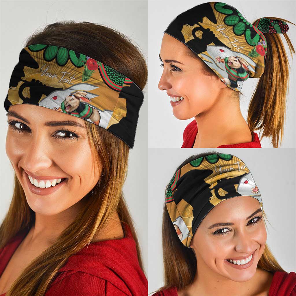 Personalised Rabbitohs Rugby ANZAC Day Neck Gaiter Last Post Poppy We Will Remember Them