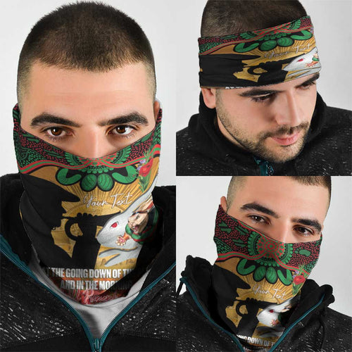 Personalised Rabbitohs Rugby ANZAC Day Neck Gaiter Last Post Poppy We Will Remember Them