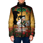 Personalised Rabbitohs Rugby ANZAC Day Padded Jacket Last Post Poppy We Will Remember Them