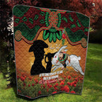 Personalised Rabbitohs Rugby ANZAC Day Quilt Last Post Poppy We Will Remember Them