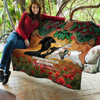 Personalised Rabbitohs Rugby ANZAC Day Quilt Last Post Poppy We Will Remember Them