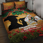 Personalised Rabbitohs Rugby ANZAC Day Quilt Bed Set Last Post Poppy We Will Remember Them