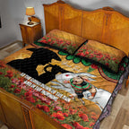 Personalised Rabbitohs Rugby ANZAC Day Quilt Bed Set Last Post Poppy We Will Remember Them