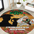 Personalised Rabbitohs Rugby ANZAC Day Round Carpet Last Post Poppy We Will Remember Them