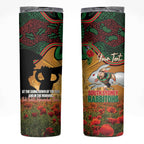 Personalised Rabbitohs Rugby ANZAC Day Skinny Tumbler Last Post Poppy We Will Remember Them