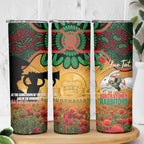 Personalised Rabbitohs Rugby ANZAC Day Skinny Tumbler Last Post Poppy We Will Remember Them