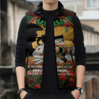 Personalised Rabbitohs Rugby ANZAC Day Sleeveless Puffer Jacket Last Post Poppy We Will Remember Them