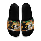 Personalised Rabbitohs Rugby ANZAC Day Slide Sandals Last Post Poppy We Will Remember Them