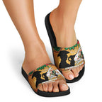 Personalised Rabbitohs Rugby ANZAC Day Slide Sandals Last Post Poppy We Will Remember Them