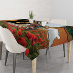 Personalised Rabbitohs Rugby ANZAC Day Tablecloth Last Post Poppy We Will Remember Them