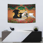 Personalised Rabbitohs Rugby ANZAC Day Tapestry Last Post Poppy We Will Remember Them
