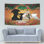 Personalised Rabbitohs Rugby ANZAC Day Tapestry Last Post Poppy We Will Remember Them