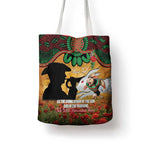 Personalised Rabbitohs Rugby ANZAC Day Tote Bag Last Post Poppy We Will Remember Them
