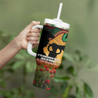 Personalised Rabbitohs Rugby ANZAC Day Tumbler With Handle Last Post Poppy We Will Remember Them