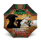 Personalised Rabbitohs Rugby ANZAC Day Umbrella Last Post Poppy We Will Remember Them