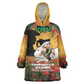 Personalised Rabbitohs Rugby ANZAC Day Wearable Blanket Hoodie Last Post Poppy We Will Remember Them