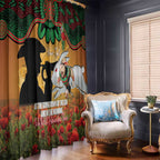 Personalised Rabbitohs Rugby ANZAC Day Window Curtain Last Post Poppy We Will Remember Them