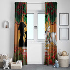 Personalised Rabbitohs Rugby ANZAC Day Window Curtain Last Post Poppy We Will Remember Them