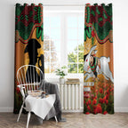 Personalised Rabbitohs Rugby ANZAC Day Window Curtain Last Post Poppy We Will Remember Them