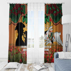 Personalised Rabbitohs Rugby ANZAC Day Window Curtain Last Post Poppy We Will Remember Them