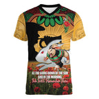Personalised Rabbitohs Rugby ANZAC Day Women V-Neck T-Shirt Last Post Poppy We Will Remember Them