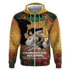 Personalised Rabbitohs Rugby ANZAC Day Zip Hoodie Last Post Poppy We Will Remember Them