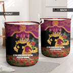 Personalised Brisbane Broncos Rugby ANZAC Day Laundry Basket Last Post Poppy We Will Remember Them