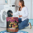 Personalised Brisbane Broncos Rugby ANZAC Day Laundry Basket Last Post Poppy We Will Remember Them