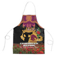 Personalised Brisbane Broncos Rugby ANZAC Day Apron Last Post Poppy We Will Remember Them