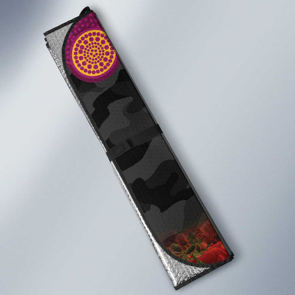 Personalised Brisbane Broncos Rugby ANZAC Day Auto Sun Shade Last Post Poppy We Will Remember Them