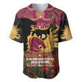 Personalised Brisbane Broncos Rugby ANZAC Day Baseball Jersey Last Post Poppy We Will Remember Them
