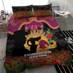 Personalised Brisbane Broncos Rugby ANZAC Day Bedding Set Last Post Poppy We Will Remember Them