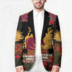 Personalised Brisbane Broncos Rugby ANZAC Day Blazer Last Post Poppy We Will Remember Them