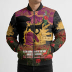 Personalised Brisbane Broncos Rugby ANZAC Day Bomber Puffer Jacket Last Post Poppy We Will Remember Them