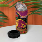 Personalised Brisbane Broncos Rugby ANZAC Day 4 in 1 Can Cooler Tumbler Last Post Poppy We Will Remember Them