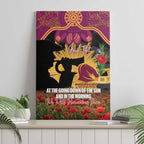 Personalised Brisbane Broncos Rugby ANZAC Day Canvas Wall Art Last Post Poppy We Will Remember Them