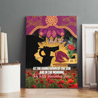 Personalised Brisbane Broncos Rugby ANZAC Day Canvas Wall Art Last Post Poppy We Will Remember Them