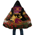 Personalised Brisbane Broncos Rugby ANZAC Day Cloak Last Post Poppy We Will Remember Them
