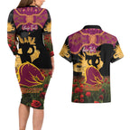 Personalised Brisbane Broncos Rugby ANZAC Day Couples Matching Long Sleeve Bodycon Dress and Hawaiian Shirt Last Post Poppy We Will Remember Them