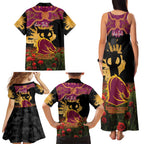 Personalised Brisbane Broncos Rugby ANZAC Day Family Matching Tank Maxi Dress and Hawaiian Shirt Last Post Poppy We Will Remember Them