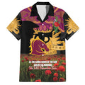 Personalised Brisbane Broncos Rugby ANZAC Day Hawaiian Shirt Last Post Poppy We Will Remember Them
