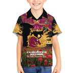 Personalised Brisbane Broncos Rugby ANZAC Day Hawaiian Shirt Last Post Poppy We Will Remember Them