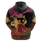 Personalised Brisbane Broncos Rugby ANZAC Day Hoodie Last Post Poppy We Will Remember Them