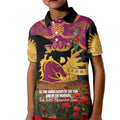 Personalised Brisbane Broncos Rugby ANZAC Day Kid Polo Shirt Last Post Poppy We Will Remember Them