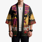 Personalised Brisbane Broncos Rugby ANZAC Day Kimono Last Post Poppy We Will Remember Them