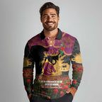 Personalised Brisbane Broncos Rugby ANZAC Day Long Sleeve Polo Shirt Last Post Poppy We Will Remember Them